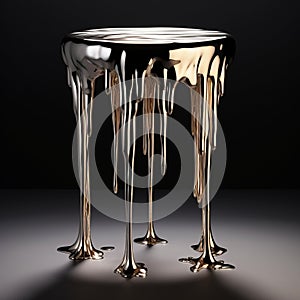 Avicii-inspired Alcoholic Coffee Table With Dripping Liquid And Silver