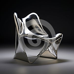 Avicii-inspired Folding Chair: Liquid Metal Silver Furniture By Timothy Ghedi Uk