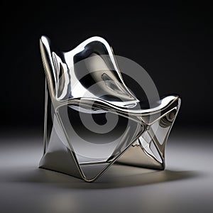 Avicii-inspired Folding Chair: Liquid Metal Silver Furniture By Timothy Ghedi Uk photo
