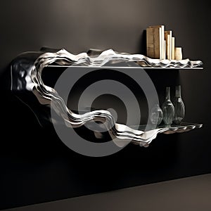 Avicii-inspired Liquid Metal Shelf