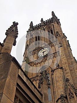 aview of the tower and clock of leeds minster formerly the city parish church photo