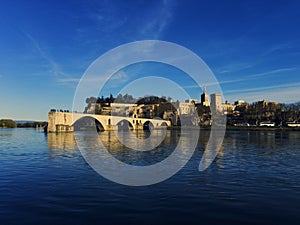 Avignon Bridge and Pope Palace photo