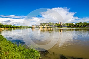 Avignon Cathedral And Rhone River - Avignon,France