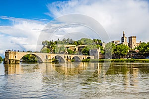 Avignon Cathedral And Rhone River - Avignon,France