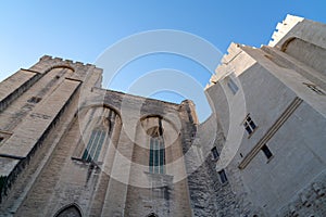 Avignon detail Pope Palace in Provence france