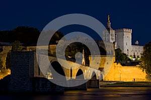 Avignon at night