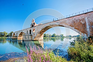 Avignon old bridge in Provence, France