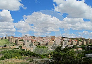 Avila castle city walls, Spain