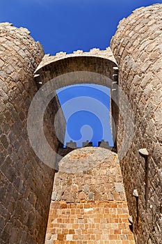 Avila Castle Walls Arch Cityscape Castile Spain
