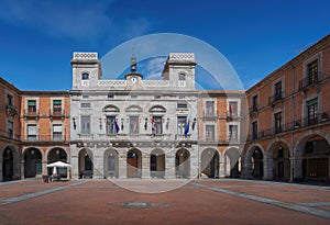 Avila Town Hall at Plaza del Mercado Chico Square - Avila, Spain