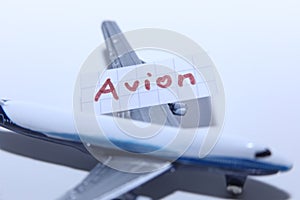 Avion word in Spanish for Plane in English