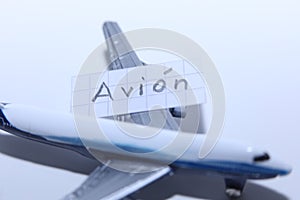 Avion word in Spanish for Plane in English