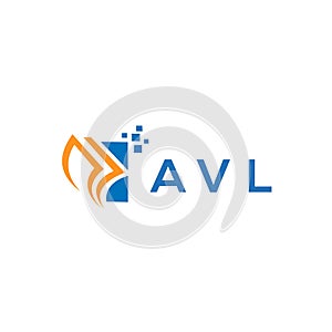 AVL credit repair accounting logo design on white background. AVL creative initials Growth graph letter logo concept. AVL business