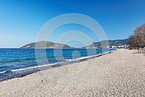 Avlaki beach at Porto Rafti in Attica, Greece