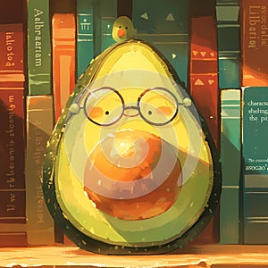 Avocado Avo-Duck with Glasses - A Charming Character for Marketing!