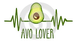 Avocado avo lover heartbeat