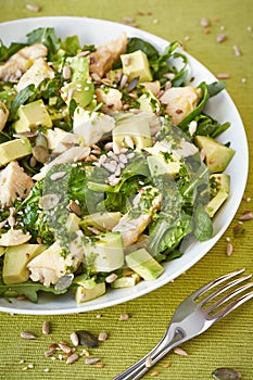 Avocado and chicken salad