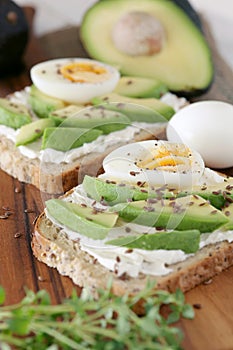 Avocado and cream cheese