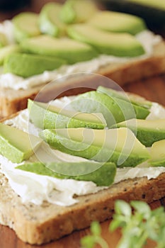 Avocado and cream cheese