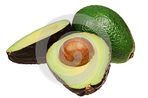 Avocado cut in half