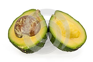 Avocado cut into halves