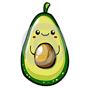 Avocado character design vector illustration isolated on white background