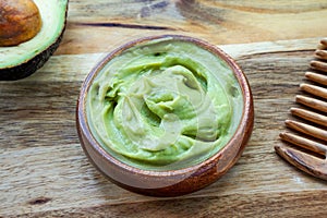 Avocado DIY hair mask for dry and drizzy hair