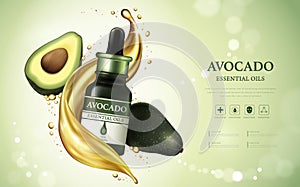 Avocado essential oil ads