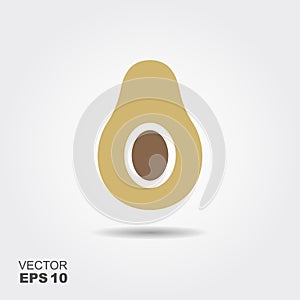 Avocado flat icon vector, colorful logo illustration isolated on white