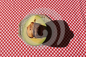 Avocado fruit at the dinner table, fruit concept image