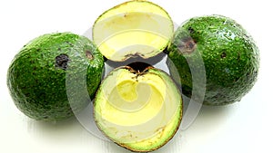 Avocado fruit isolated on white