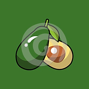 A AVOCADO FRUIT VECTOR ILLUSTRATION