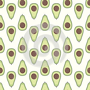 Avocado fuit seamless pattern
