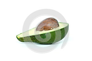 Avocado half with kernel