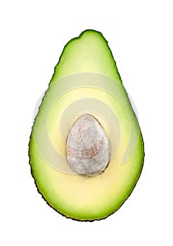 Avocado half with stone