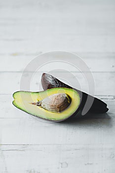 Avocado and honey On the white table