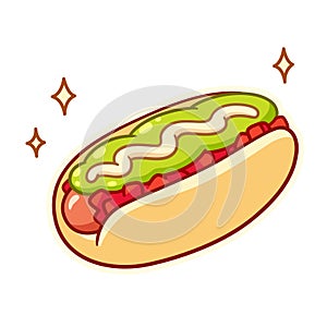 Avocado hot dog photo