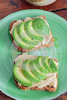 Avocado Hummus Toast