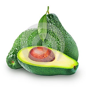 Avocado isolated on white background