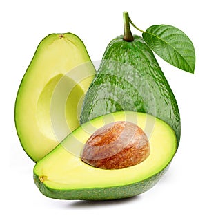 Avocado isolated on white background