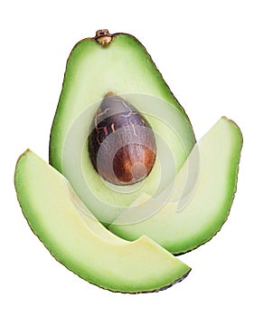 Avocado isolated on white background