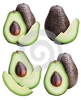 Avocado isolated on white background