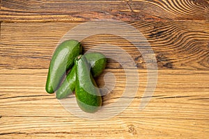 Avocado Isolated, Whole Avokado, Green Avocados Slice, Fresh Alligator Pear, Long Avocado Fruit