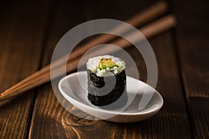 Avocado maki sushi