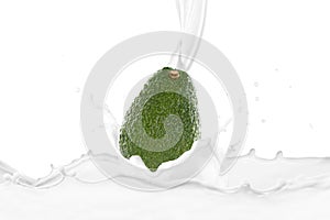 Avocado With Milk Splash