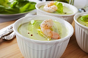 Avocado Mousse with Prawn