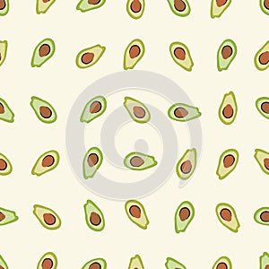 Avocado with nature colors background seamless fabric design pattern
