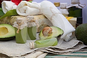 Avocado oil body scrub