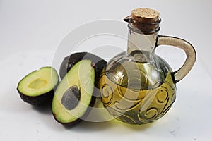 Avocado oil and fresh avocados