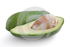 Avocado-oily nutritious fruit, isolated, macro